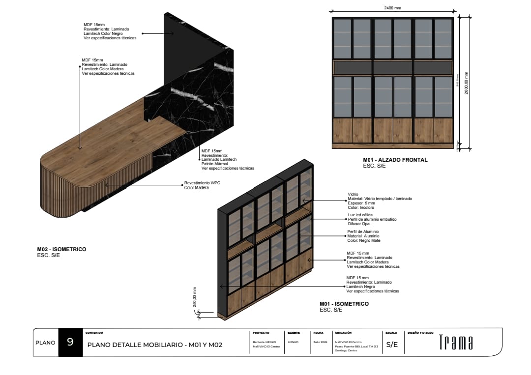 HENKO Barbería - Proyecto Arquitectura Mall VIVO El Centro
